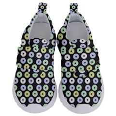 Eye Dots Grey Pastel Velcro Strap Shoes by snowwhitegirl