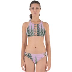 Winter Trees Pink Perfectly Cut Out Bikini Set