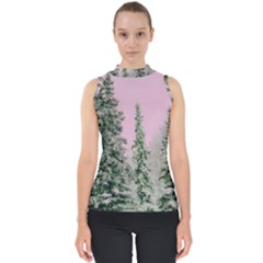 Winter Trees Pink Shell Top by snowwhitegirl