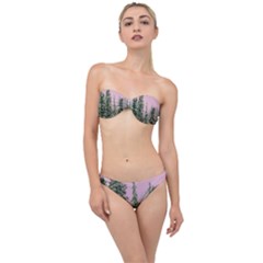 Winter Trees Pink Classic Bandeau Bikini Set by snowwhitegirl