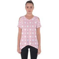 Hearts Dots Pink Cut Out Side Drop Tee by snowwhitegirl