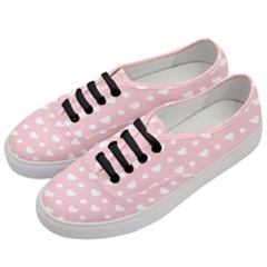 Hearts Dots Pink Women s Classic Low Top Sneakers