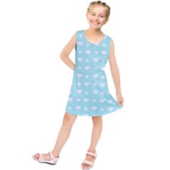 Hearts Dots Blue Kids  Tunic Dress by snowwhitegirl