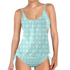 Hearts Dots Blue Tankini Set by snowwhitegirl