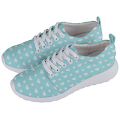 Hearts Dots Blue Men s Lightweight Sports Shoes