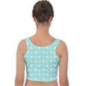 Hearts Dots Blue Velvet Crop Top View2