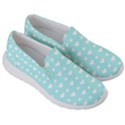 Hearts Dots Blue Men s Lightweight Slip Ons View3