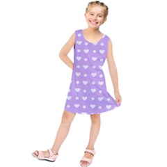 Hearts Dots Purple Kids  Tunic Dress by snowwhitegirl