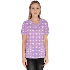 Hearts Dots Purple Scrub Top by snowwhitegirl