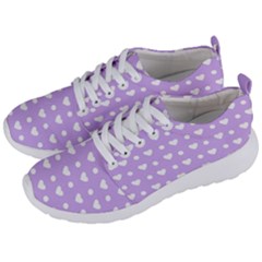 Hearts Dots Purple Men s Lightweight Sports Shoes