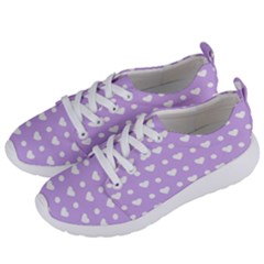 Hearts Dots Purple Women s Lightweight Sports Shoes