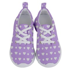 Hearts Dots Purple Running Shoes