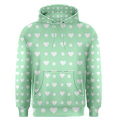 Hearts Dots Green Men s Pullover Hoodie by snowwhitegirl