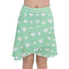 Hearts Dots Green Chiffon Wrap by snowwhitegirl