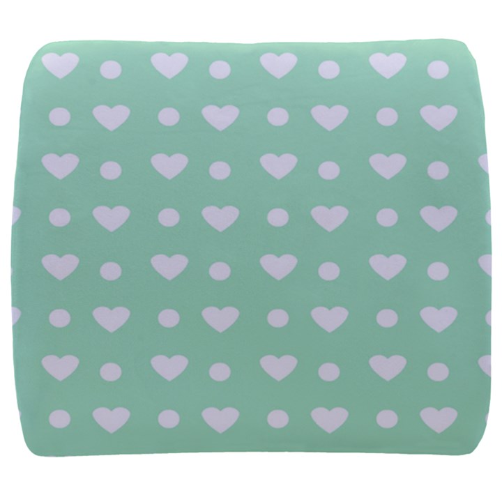 Hearts Dots Green Back Support Cushion