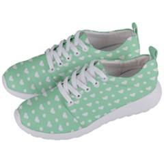 Hearts Dots Green Men s Lightweight Sports Shoes