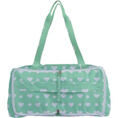 Hearts Dots Green Multi Function Bag	