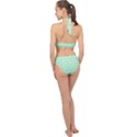 Hearts Dots Green Halter Side Cut Swimsuit View2