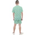 Hearts Dots Green Men s Mesh Tee and Shorts Set View2