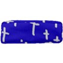 Blue White Cross Full Print Rope Handle Tote (Large) View3