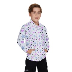 Hearts And Star Dot White Windbreaker (kids)