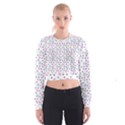 Hearts And Star Dot White Cropped Sweatshirt View1