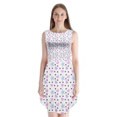 Hearts And Star Dot White Sleeveless Chiffon Dress   by snowwhitegirl