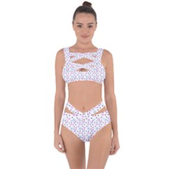 Hearts And Star Dot White Bandaged Up Bikini Set  by snowwhitegirl