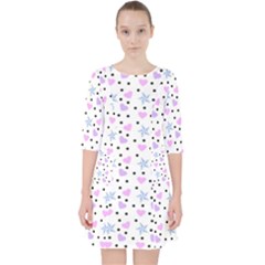 Hearts And Star Dot White Pocket Dress by snowwhitegirl