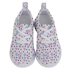 Hearts And Star Dot White Running Shoes