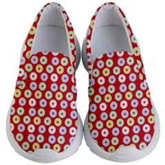 Eye Dots Red Pastel Kid s Lightweight Slip Ons by snowwhitegirl