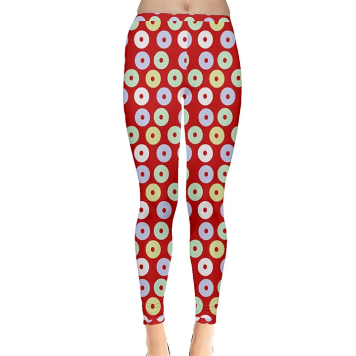 Eye Dots Red Pastel Inside Out Leggings