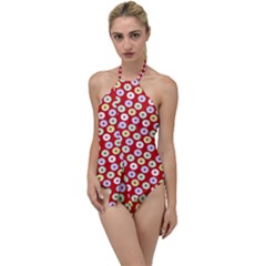 Eye Dots Red Pastel Go With The Flow One Piece Swimsuit