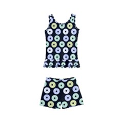 Eye Dots Black Pastel Kid s Boyleg Swimsuit