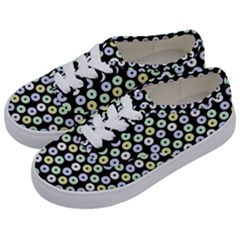 Eye Dots Black Pastel Kids  Classic Low Top Sneakers by snowwhitegirl