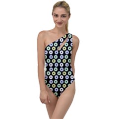 Eye Dots Black Pastel To One Side Swimsuit