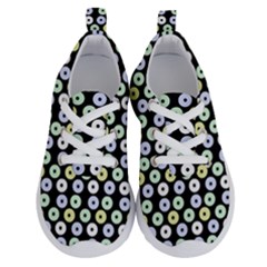 Eye Dots Black Pastel Running Shoes