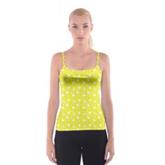 Hearts And Star Dot Yellow Spaghetti Strap Top by snowwhitegirl