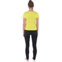 Hearts And Star Dot Yellow Short Sleeve Sports Top  View2