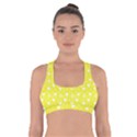 Hearts And Star Dot Yellow Cross Back Sports Bra View1