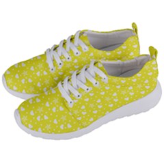 Hearts And Star Dot Yellow Men s Lightweight Sports Shoes