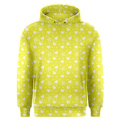 Hearts And Star Dot Yellow Men s Overhead Hoodie