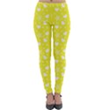 Hearts And Star Dot Yellow Lightweight Velour Leggings View1