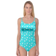 Hearts And Star Dot Blue Camisole Leotard  by snowwhitegirl