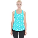 Hearts And Star Dot Blue Piece Up Tank Top View1