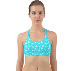 Hearts And Star Dot Blue Back Web Sports Bra by snowwhitegirl