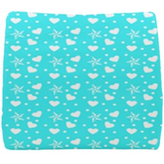 Hearts And Star Dot Blue Seat Cushion