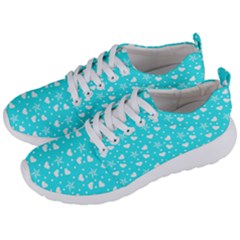 Hearts And Star Dot Blue Men s Lightweight Sports Shoes