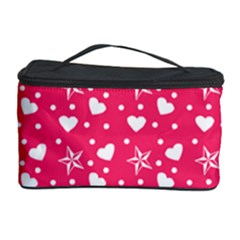 Hearts And Star Dot Pink Cosmetic Storage by snowwhitegirl