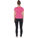 Hearts And Star Dot Pink Short Sleeve Sports Top  View2